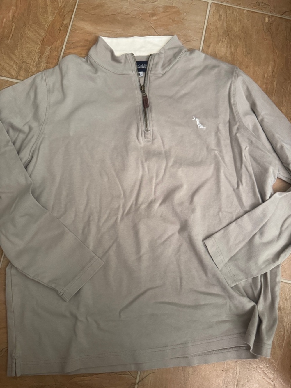 Local boy Men's Half-Zip Lightweight Shirt Jacket in Light Taupe